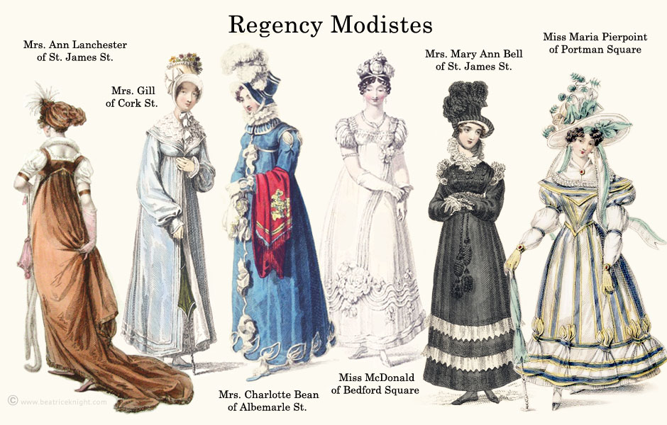 Regency modistes. Regency fashion plates from six of the leading London dressmakers from 1800 to 1830.